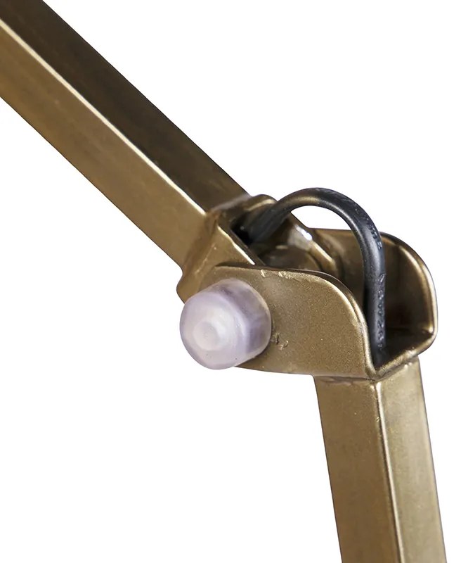 Lampă de perete industrială din alamă reglabilă - Avon