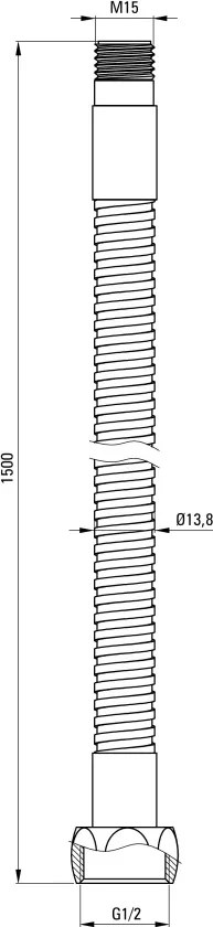 Furtun de duș, pentru bateriile de cadă cu trei orificii Finisaj: Negru XDCH2VLNM