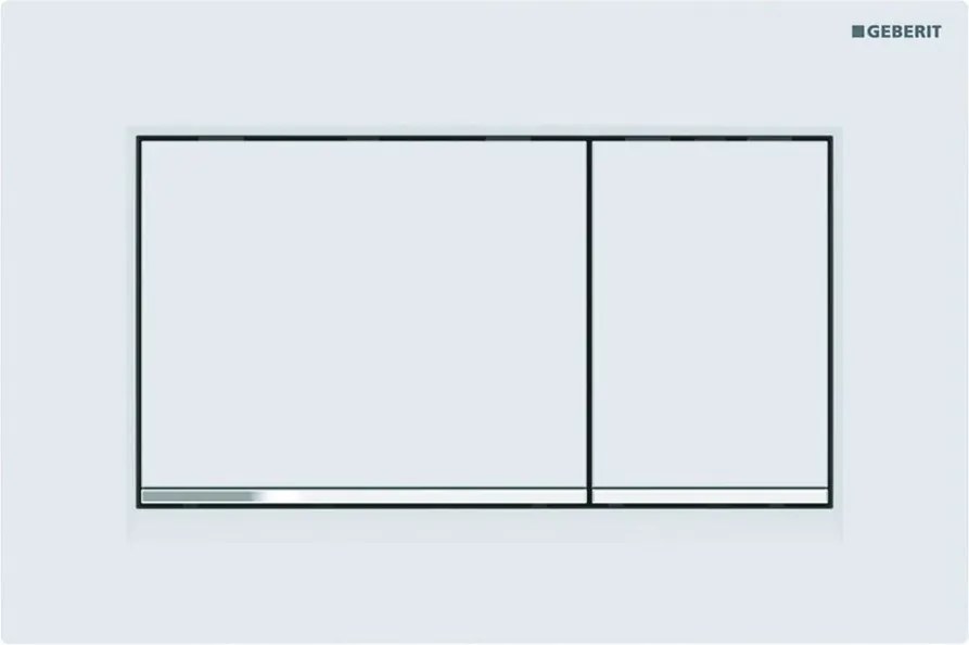 Clapeta de actionare Geberit Sigma30 alb mat lacuit / crom lucios EasyToClean