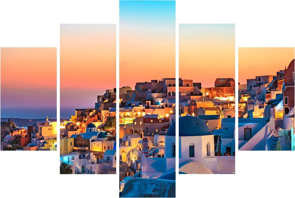Tablou - Santorini în amurg (150x105 cm)