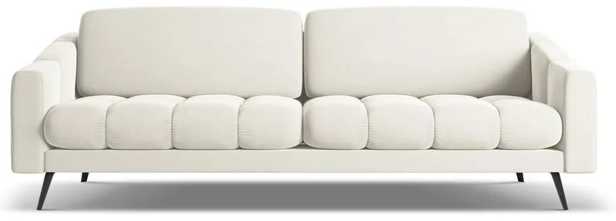 Canapea albă cu tapițerie din catifea 238 cm Nalu – Makamii