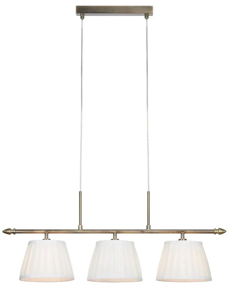 Markslöjd 108975 - Lustră suspendată pe cablu OXFORD 3xE14/40W/230V, alamă/albă