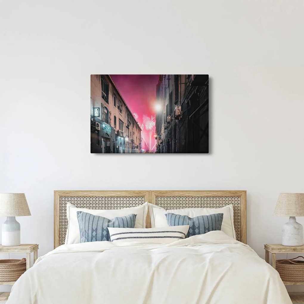 Tablou - Artificii din Marseille (90x60 cm)