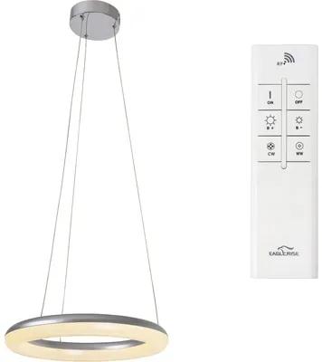 Pendul cu LED integrat Georgina 24W 1710 lumeni, crom/alb, cu telecomanda