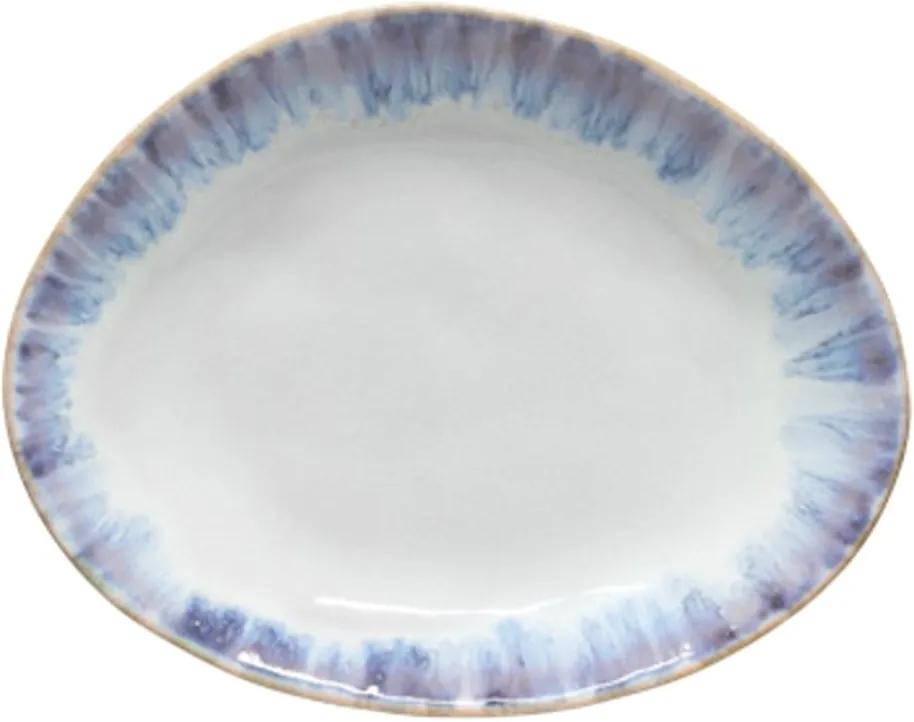 Farfurie ovală din gresie ceramică Costa Nova Brisa, ⌀ 20 cm, albastru