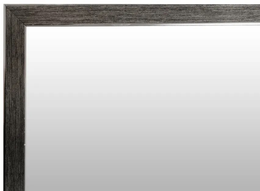 Oglinda dreptunghiulara cu rama din polistiren gri argintie/neagra Cliff, 56cm (L) x 36cm (W) x 1.6cm (H )