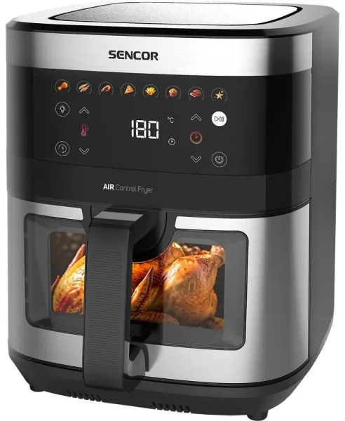 Friteuză cu aer cald Sencor 9 l 1700W/230V negru/crom mat