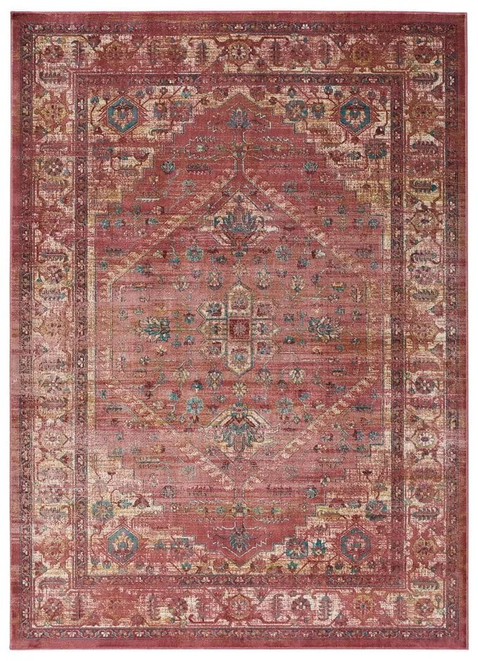 Covor din viscoză Universal Vintage Retro, 120 x 170 cm, roșu