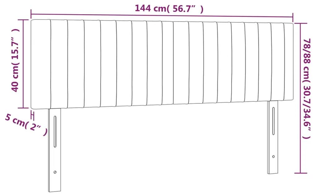 Tablii de pat, 2 buc., crem, 72x5x78 88 cm, textil 2, Crem, 72 x 5 x 78 88 cm