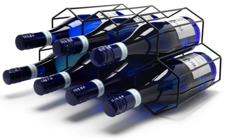 Raft negru de vin din metal - Leopold Vienna