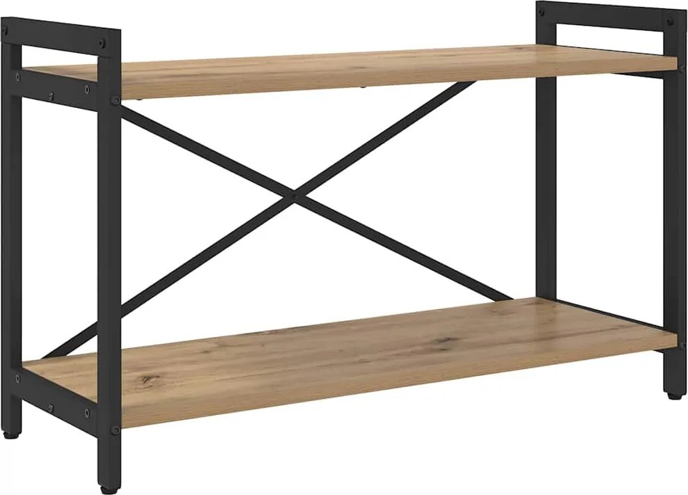 vidaXL Raft pentru cărți Stejar Artizanal 40 x 30 x 85 cm