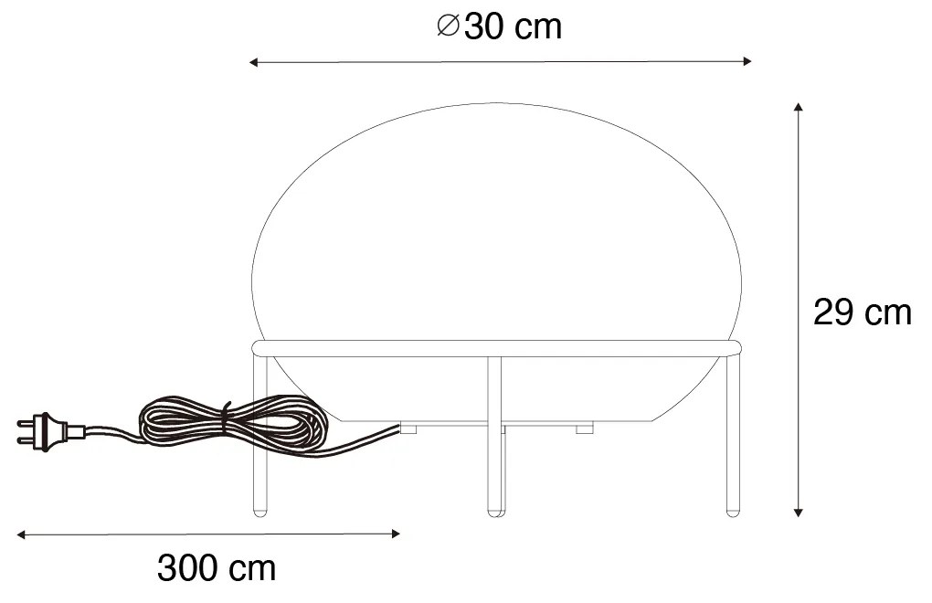 Lampă de masă de design pentru exterior negru - Jannie