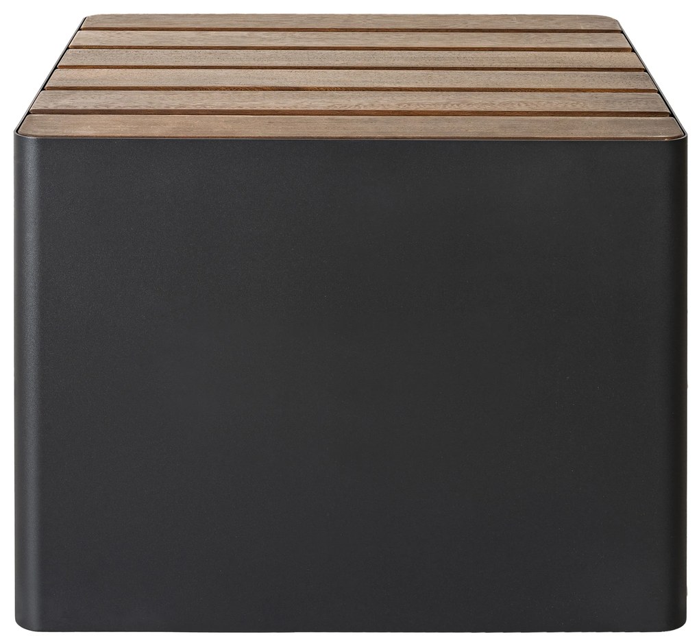Scaun de exterior WOODGREEN, mai multe variante - Hobby Flower Culoare: negru/lemn închis la culoare