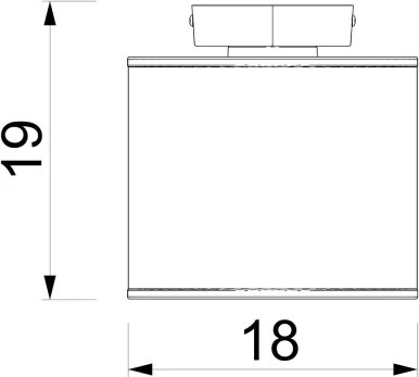 Plafonieră ARDEN, 1 x E27, 15 W, 230 V, Ø 18 cm, albă
