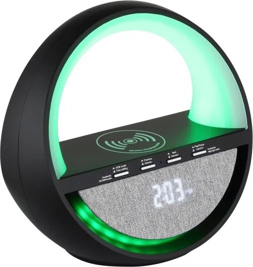 Globo 39907S - Lampă de birou reîncărcabilă LED RGBW Dot cu difuzor SOUNDRA LED/3,5W/5V 1800 mAh