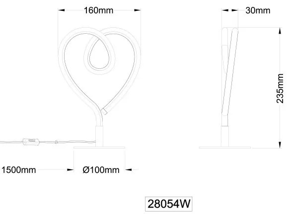 Veioza LED Lampa camera copii metal alb AMORE