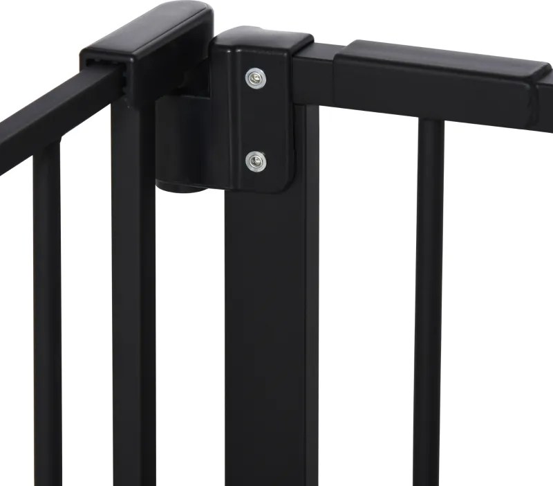 Gard extensibil PawHut din fier pentru animale, negru | Aosom Romania