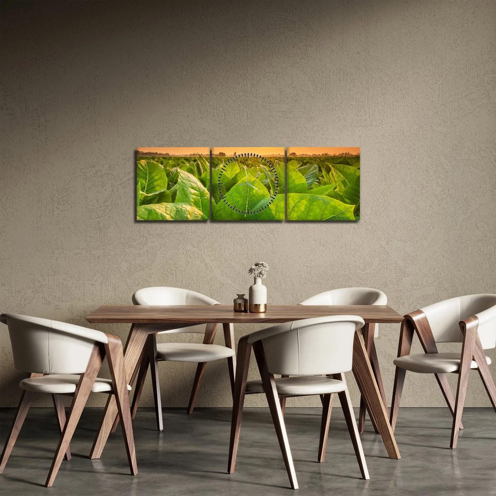 Tablou - Câmp (cu ceas) (90x30 cm)