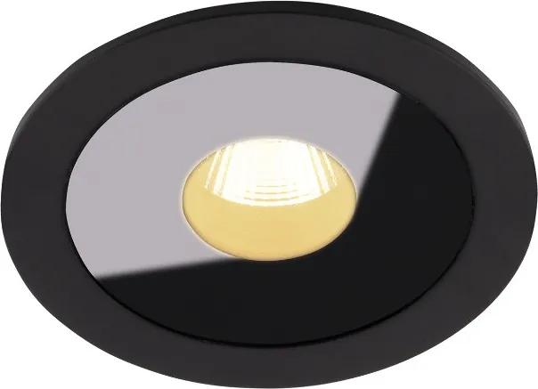 Spot LED negru din metal si sticla Plasma Flush Maxlight