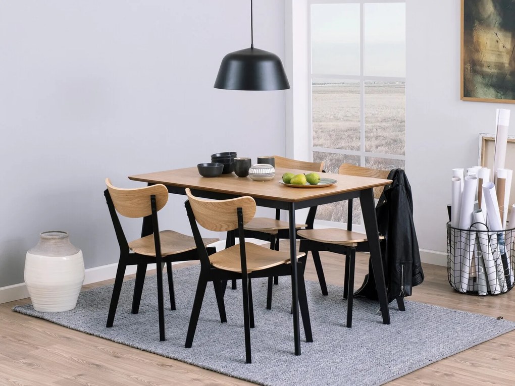 Set de mese Oakland 69476x80x120cm, Numărul de locuri: 4, Unghiular, Lemn: Cauciuc