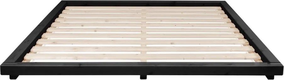 Pat din lemn de pin Karup Design Dock, 160 x 200 cm, negru