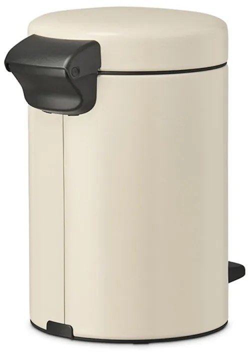 Cos de gunoi cu pedala Brabantia NewIcon 1005523, 3 L, Inchidere lina, Baza antiderapanta, Bej