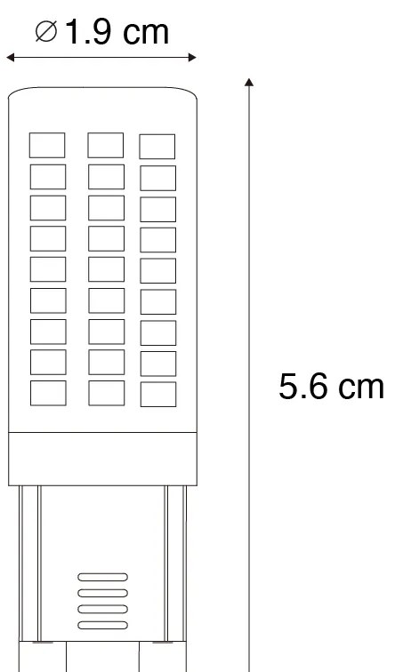 Set de 5 becuri LED G9 reglabile în 3 trepte opal 4,5W 500lm 2700K