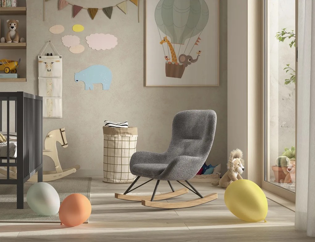 BALANSOAR ROCKY MINI ANTRACIT BOUCLÉ