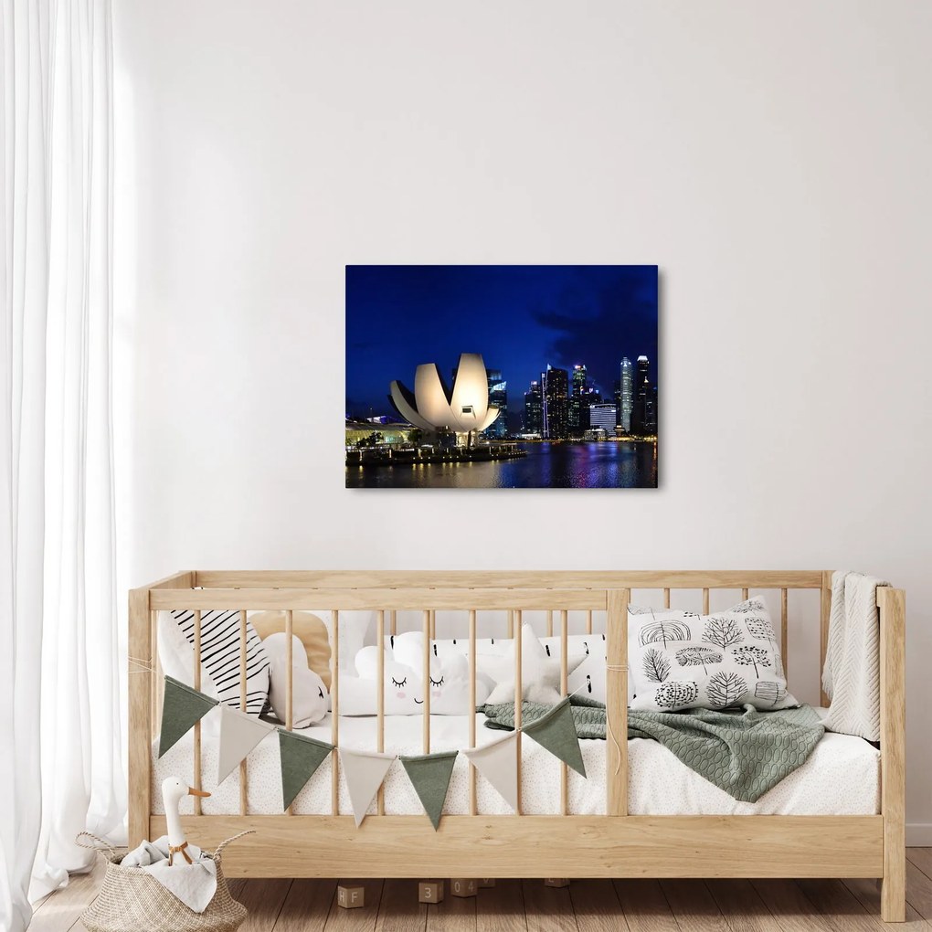Tablou Singapore nocturn (70x50 cm)