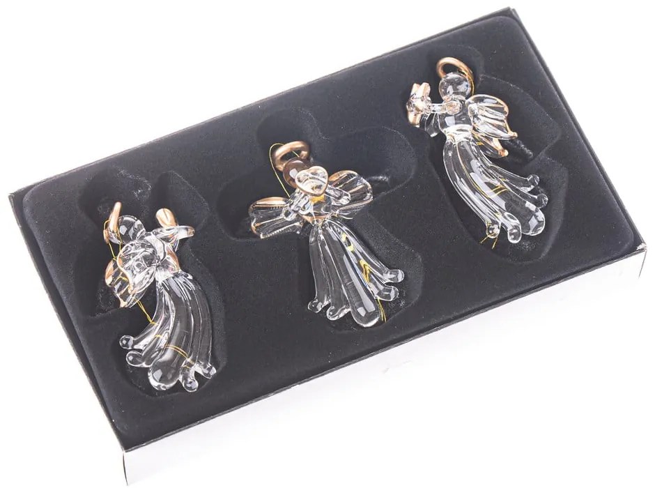 Ornamente de Crăciun 3 buc. din sticlă 10,5 cm Angel – Dakls
