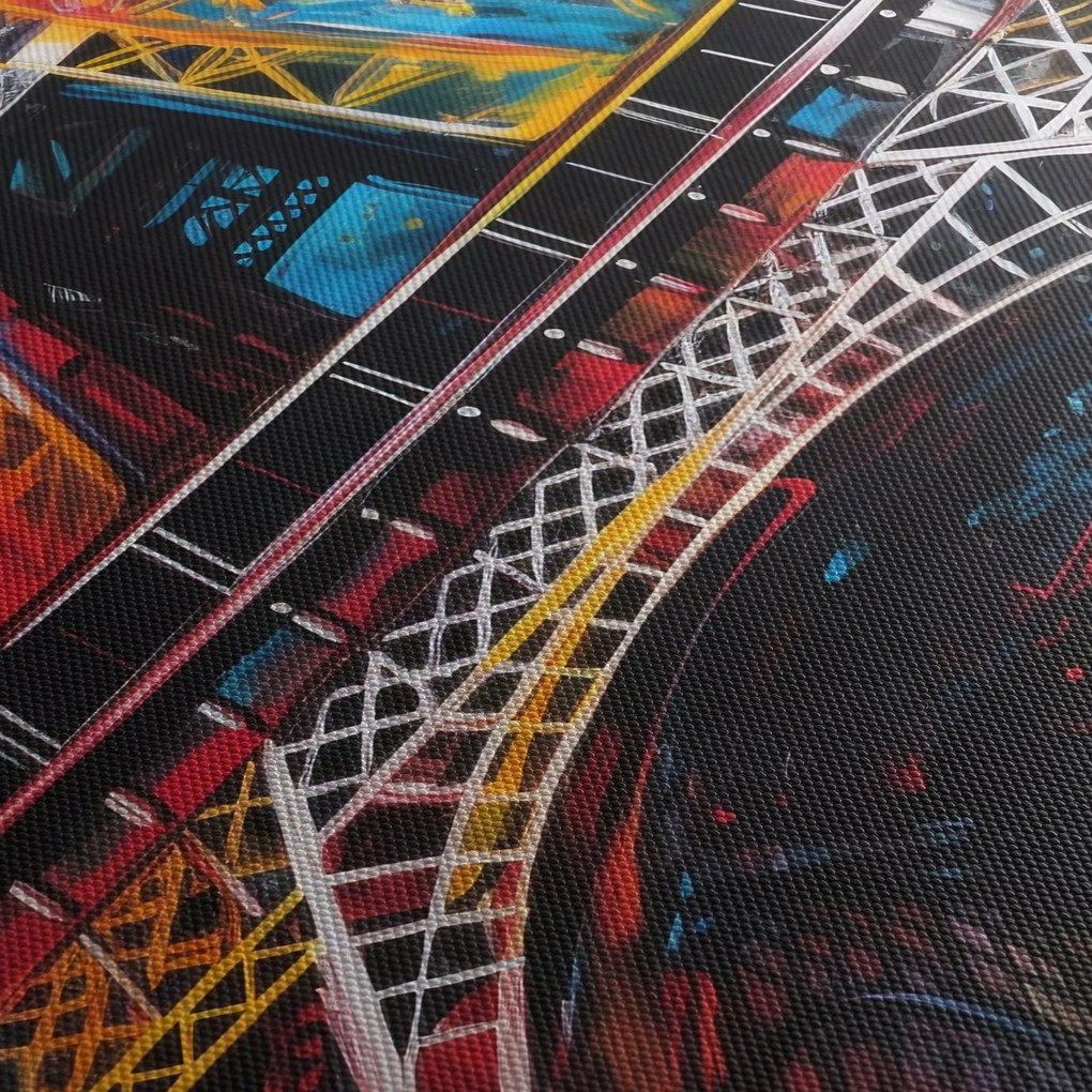 Tablou - Pictură a Turnului Eiffel II. (120x50 cm)