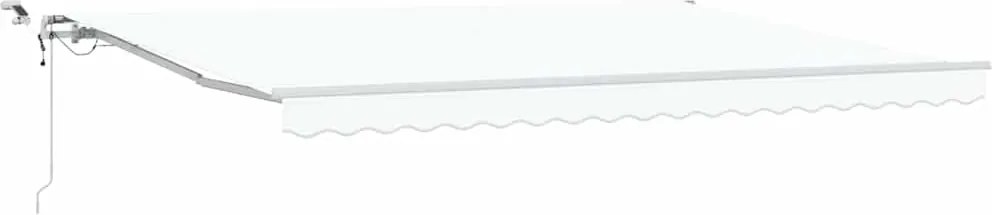 vidaXL Cortina Retractabilă Alb 450 × 300 cm Poliester și metal