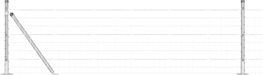 vidaXL Gard cu Stâlp Argintiu 0,6 x 25 m Oțel