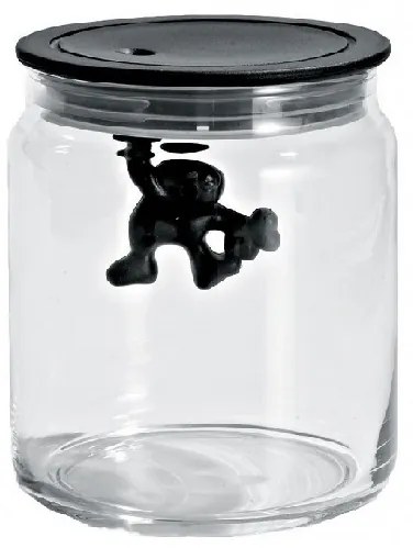 Recipient din sticlă Gianni, negru, diametru 10.5 cm - Alessi