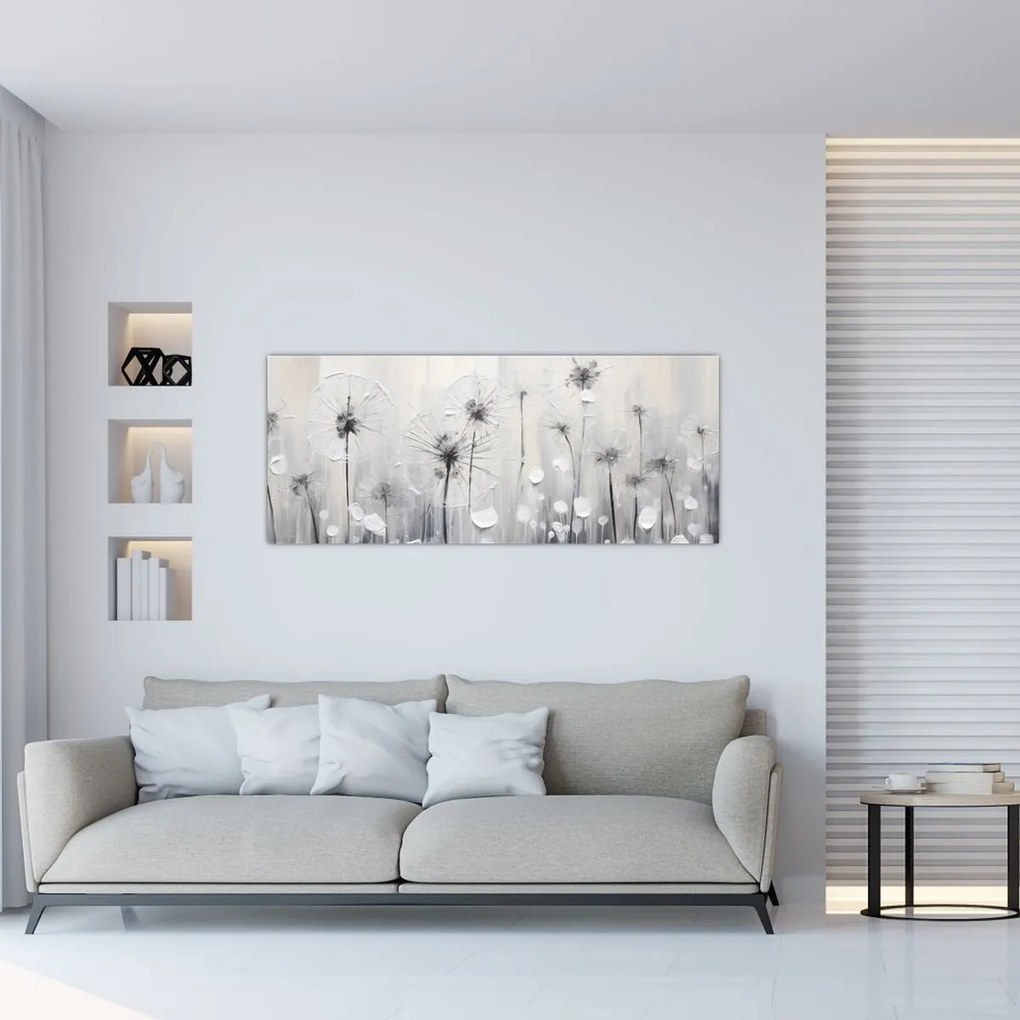 Tablou - Păpădii, pictură (120x50 cm)