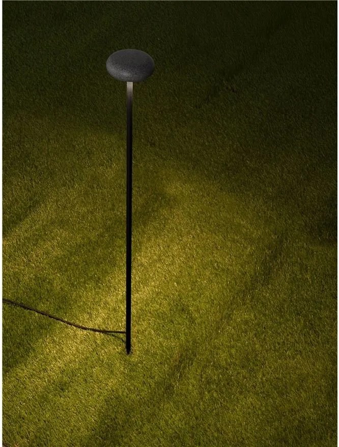 Corp iluminat exterior decorativ cu tarus CAMI H-110cm, ciment negru