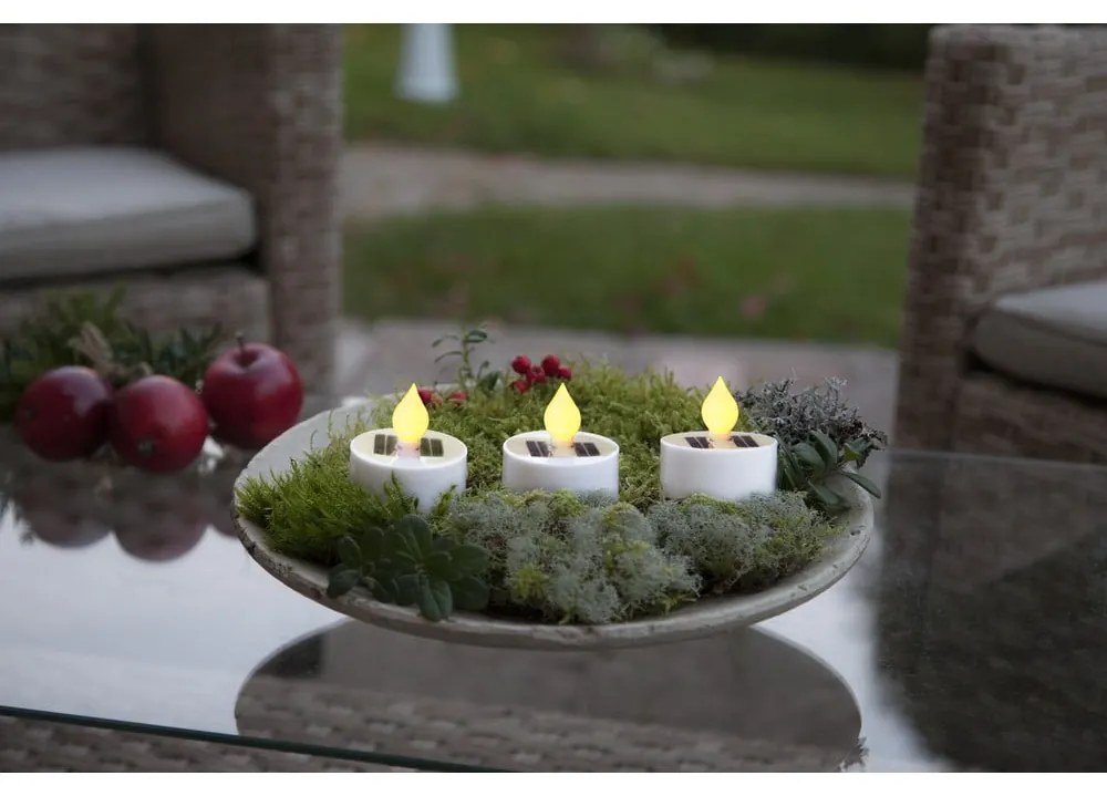 Lumânări LED 3 buc. solare (înălțime 5,5 cm) pentru exterior Saul – Star Trading