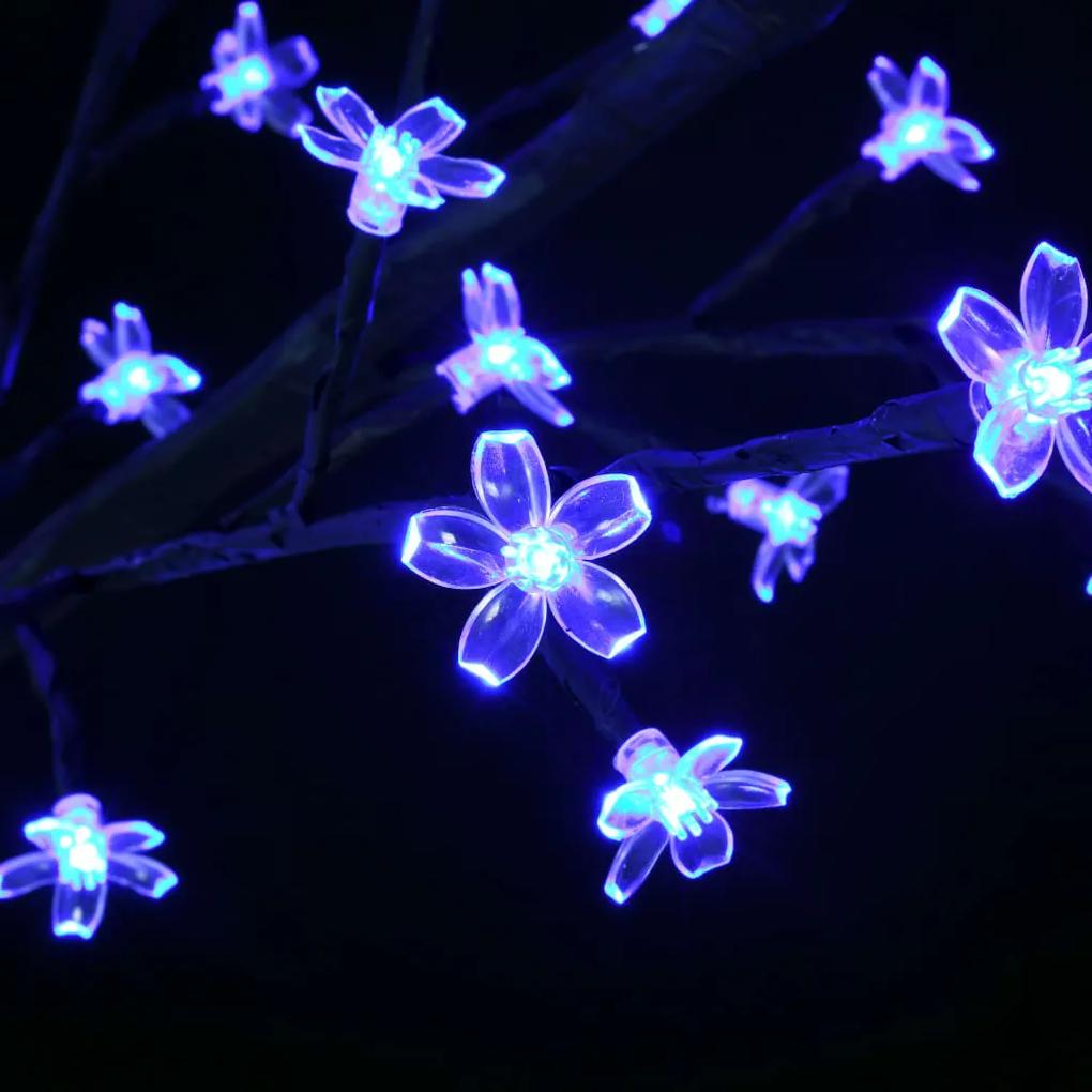 Pom Craciun, 120 LED-uri lumina albastra, flori de cires 150 cm 1, Albastru, 150 cm