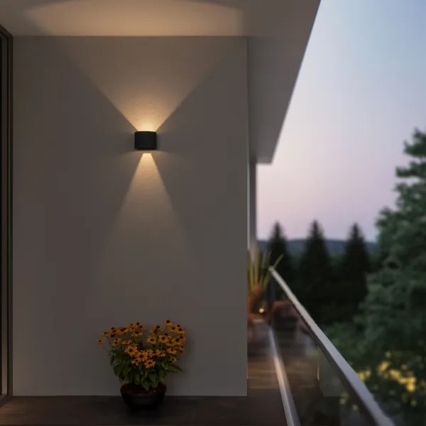 Aplică LED de exterior Brilagi RONDO LED/6W/230V antracit IP54