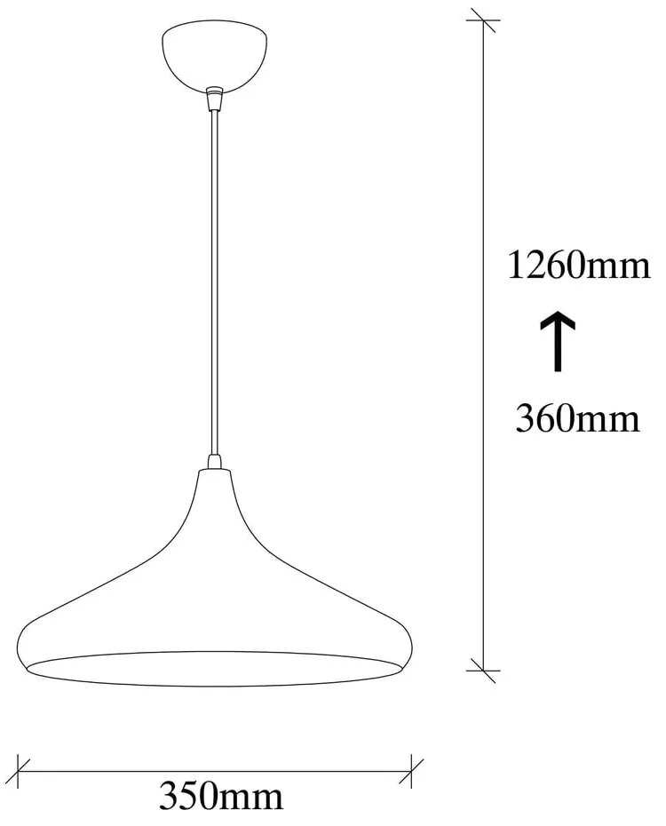 Lustră aurie cu abajur din metal ø 35 cm Berceste – Opviq lights