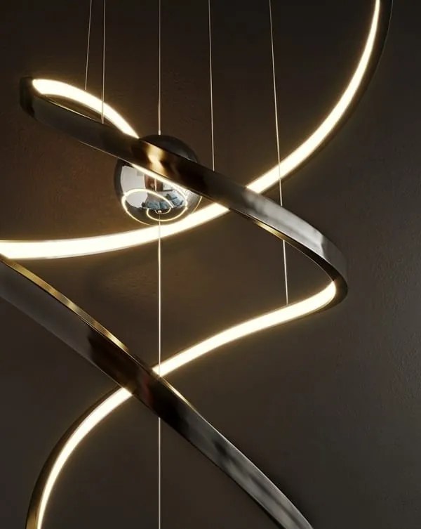 Lustra LED XL dimabila suspendata Ritz black chrome