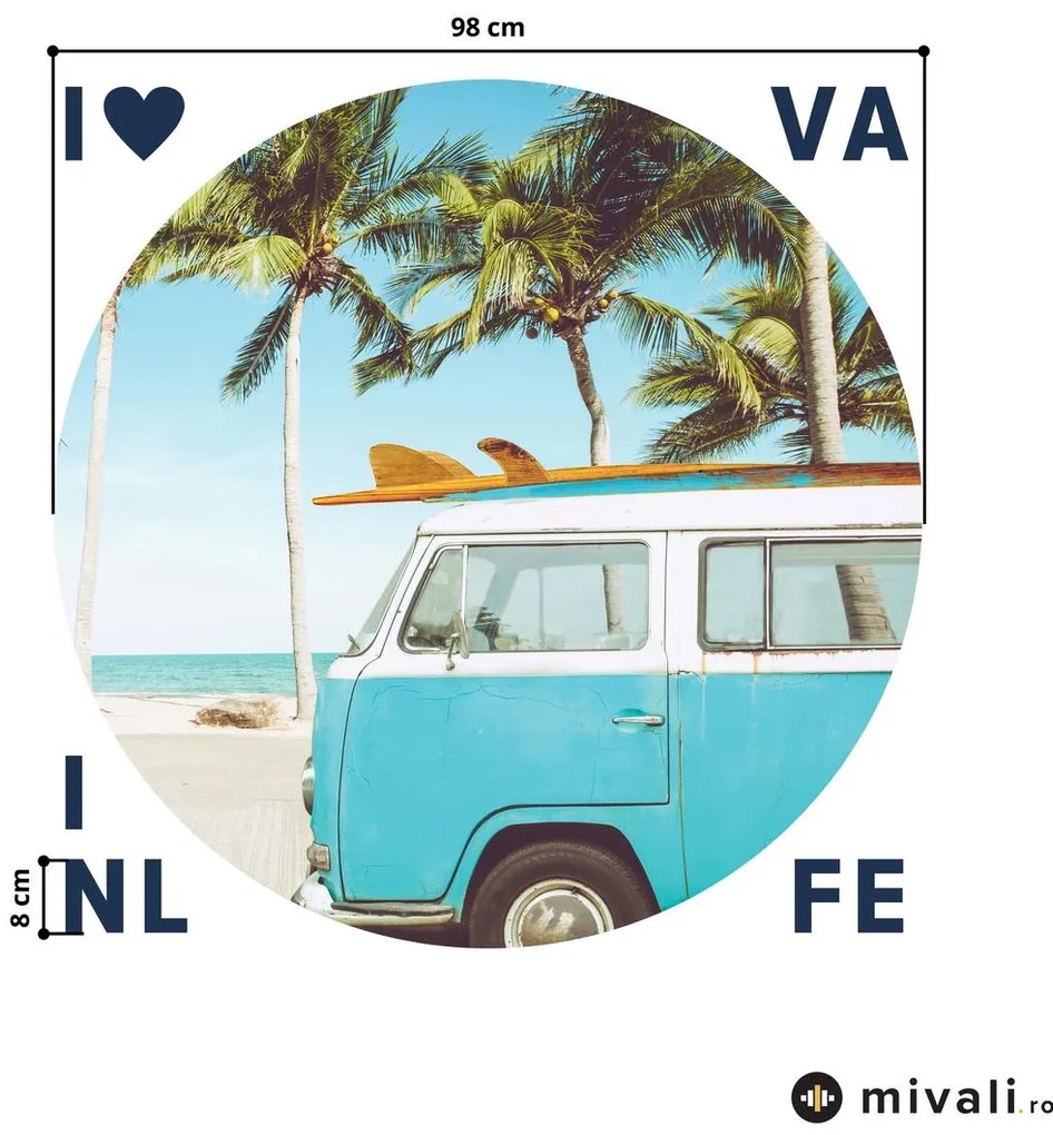 Autocolante de perete - Van cu inscripție