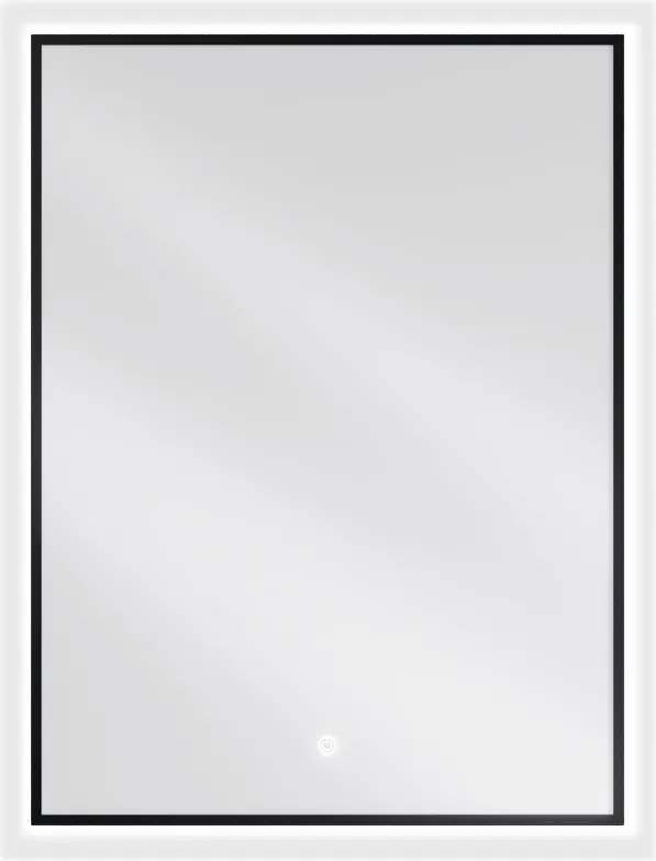Mexen Erma oglindă baie iluminată 60 x 80 cm, LED 6000K, anti-abur, ramă neagră - 9814-060-080-611-70