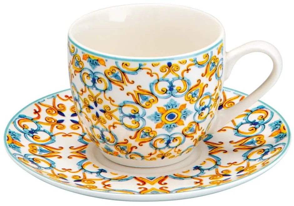 Set 6 cești cu farfurioară Brandani Medicea