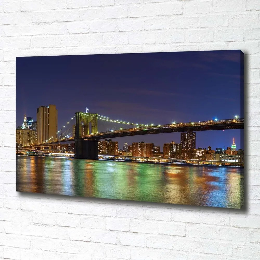 Tablou pe pânză canvas Manhattan pe timp de noapte