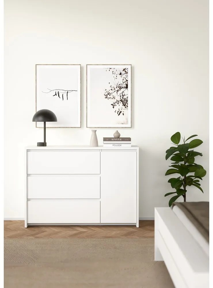 Comodă albă 119x84x48 cm Next – Tvilum