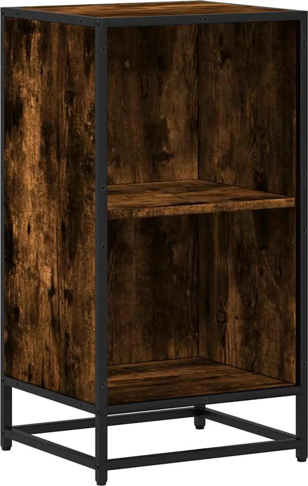 vidaXL Bibliotecă, stejar fumuriu, 40x35x76 cm, lemn prelucrat