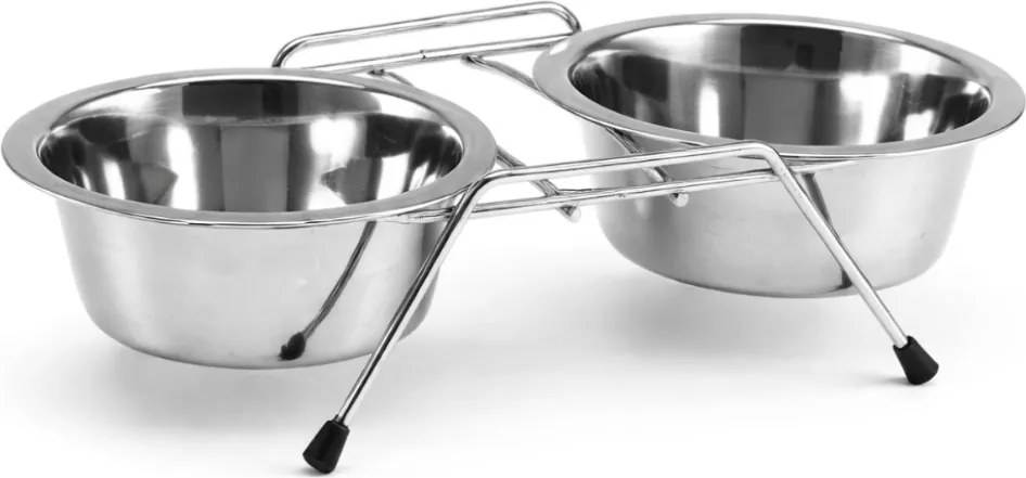 Bol din otel inoxidabil pentru caini DUO PETZ Ø 17 cm