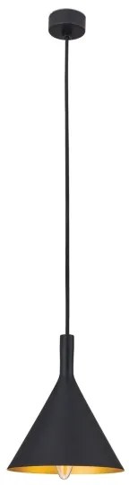 Orion - Pendul cu cablu GUNDA 1xE14/40W/230V Ø 16,5 cm negru/auriu