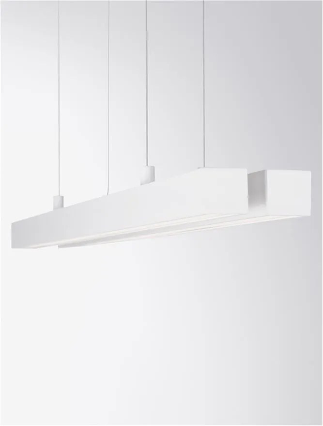 Lustra LED suspendata design modern X-LINE alba